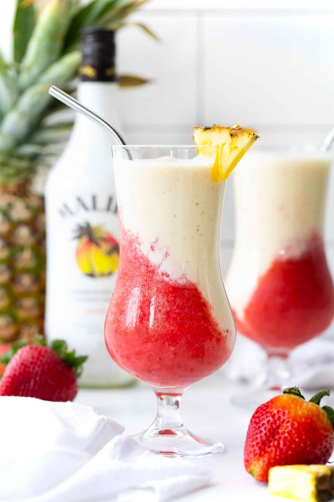 Strawberry Pineapple Tropical Cocktail